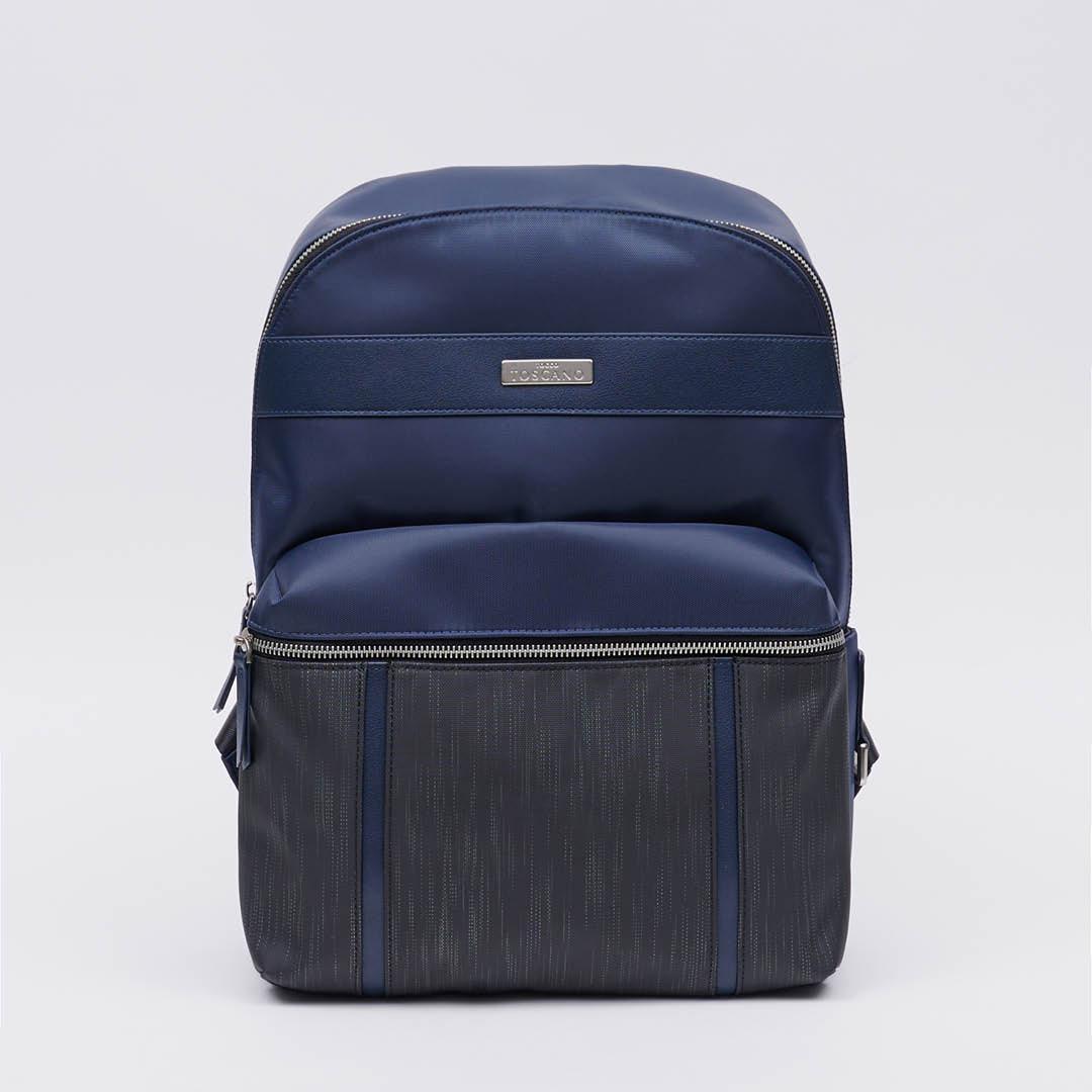 Timothy Casual Backpack With Front Zipper Pocket - TGBP1133NN3NI2 Blue - Tocco Toscano Malaysia