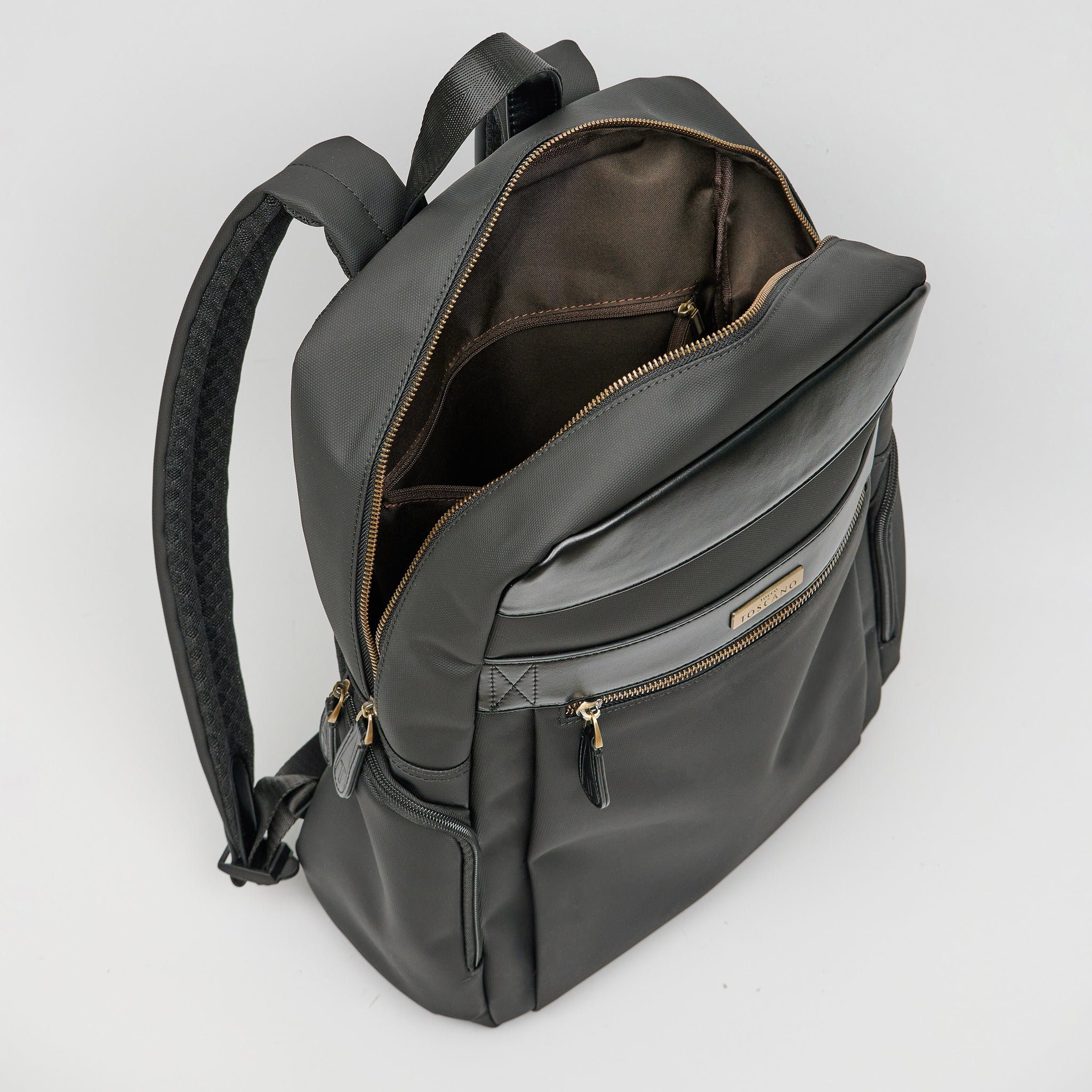 Galeo Nylon Backpack with metal badge - Tocco Toscano