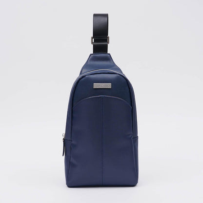 Stefao Casual Nylon Chest Bag With Front Zip Pocket - TGEB1934NN3MK2 Blue - Tocco Toscano Malaysia